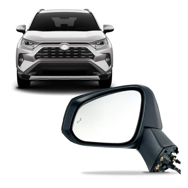 Retrovisor Rav4 19/2020 Elétrico C/ Sinaleira C/ Ponto Cego Lado Esquerdo