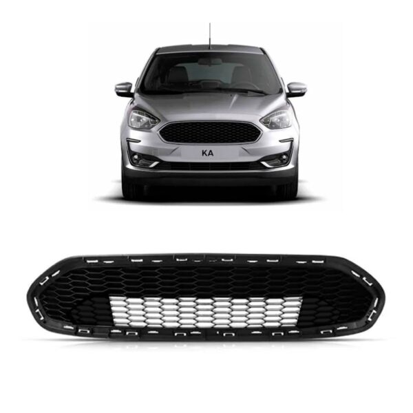 Grade Radiador Ka 2019 A 2020 Colmeia Sem Friso 1a Linha Preto