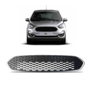 Grade Radiador Ka 2019 A 2020 Colmeia Com Friso 1a Linha Cinza