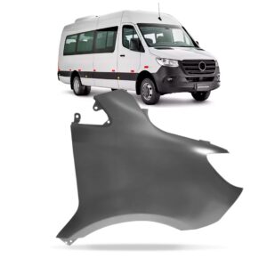 Paralama Dianteiro Sprinter 2019 2020 2021 Com A Cor Cinza Lado Direito