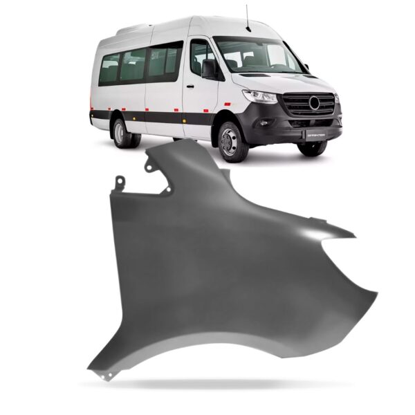 Paralama Dianteiro Sprinter 2019 2020 2021 Com A Cor Cinza Lado Direito