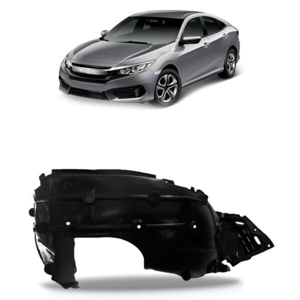 Protetor Caixa De Roda Dianteiro Civic 2016 2017 2018 Lado Esquerdo