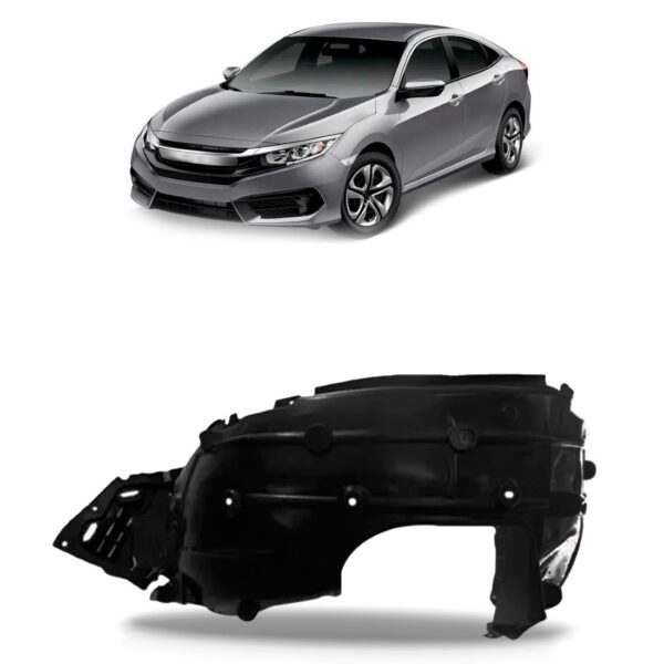 Protetor Caixa De Roda Dianteiro Civic 2016 2017 2018 Lado Direito