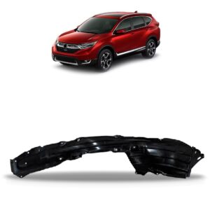 Protetor Caixa Roda Dianteiro Para Crv 2017 A 2019 Cor Preta Lado Esquerdo