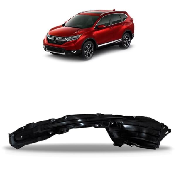 Protetor Caixa Roda Dianteiro Para Crv 2017 A 2019 Cor Preta Lado Esquerdo