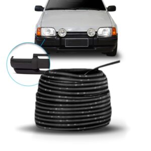 Friso Do Parachoque Escort 1987 A 1992 Cor Preto Rolo 50 M
