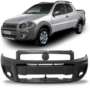 Parachoque Diant Strada Working 14 A 19 C/furo Cinza Escuro Cinza-escuro