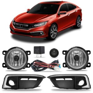 Kit Farol Milha Auxiliar Neblina Civic 2019 2020 C/ Garantia