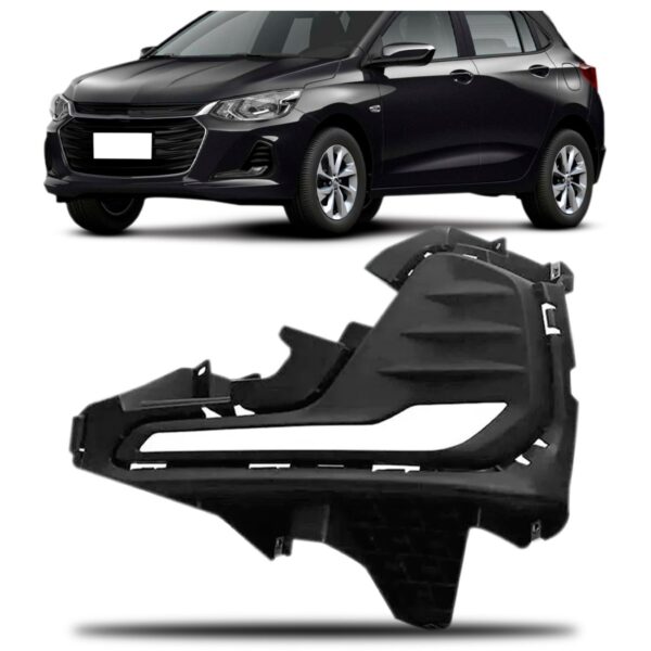 Moldura Farol Milha Onix 2020 2021 Com Furo Drl Com Garantia Lado Esquerdo