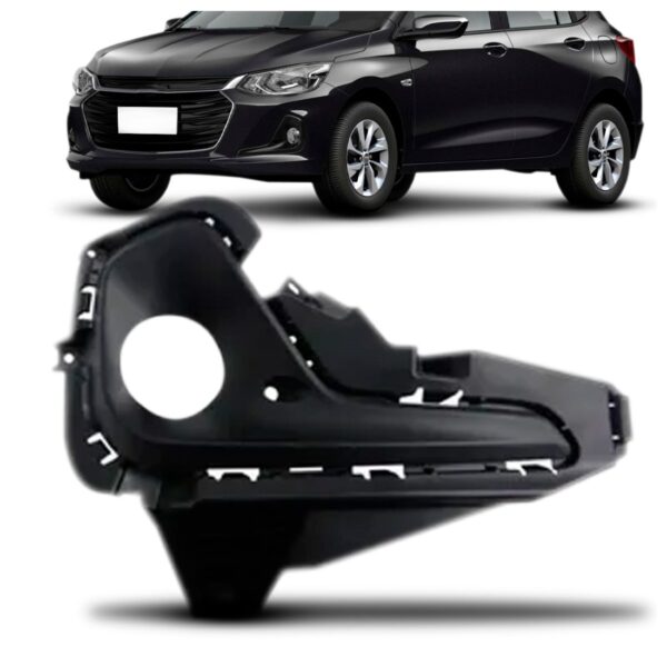 Moldura Farol Milha Onix 2020 A 2021 Com Furo Mega Desconto Lado Esquerdo