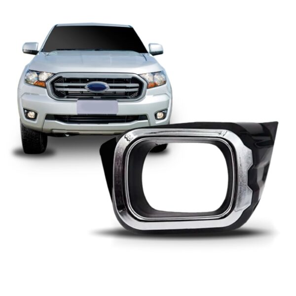 Moldura Milha Ranger Com Aro Cromado 2020 2021 2022 Lado Esquerdo