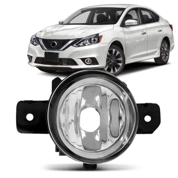 Farol Milha Auxiliar Sentra 2019 20 21 Foco Simples Cromado Lado Direito