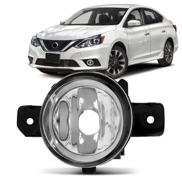 Farol Milha Auxiliar Sentra 2019 20 21 Foco Simples Cromado Lado Esquerdo