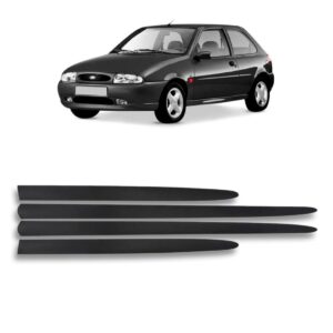 Jogo Friso Lateral P/ Fiesta 2pts 1996 97 A 1999 4pcs Preto