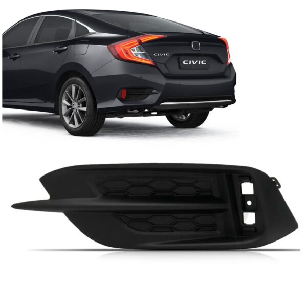 Acabamento Parachoque Traseiro Para Honda Civic 2020 2021 Lado Direito