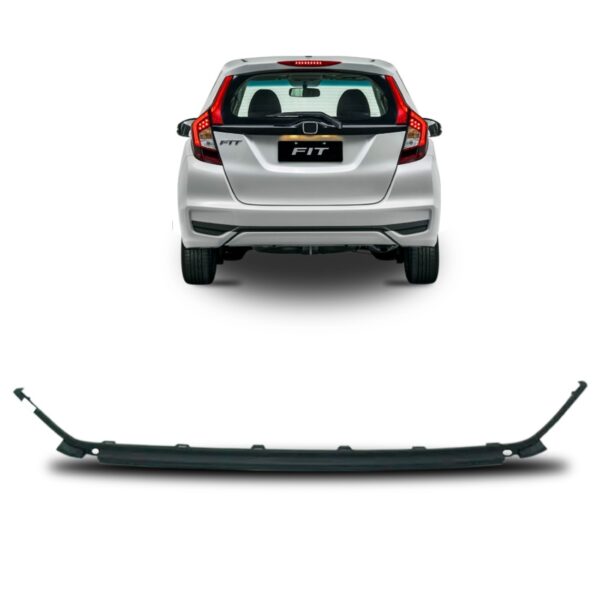 Friso Parachoque Traseiro Fit Honda 2020/ 2021 Mega Desconto Preto