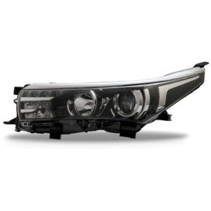 Farol Toyota Corolla 2014 15 16 17 Cromado Com Led 1ª Linha - Esquerdo/motorista