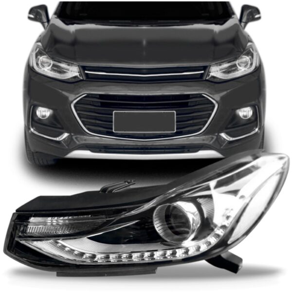 Farol Tracker 2017 2018 2019 Elétrico Com Motor 1ª Linha - Esquerdo/motorista