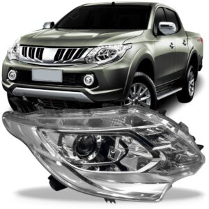 Farol L200 Triton 2017 2018 2019 Elétrico Com Led 1ª Linha Direito/passageiro