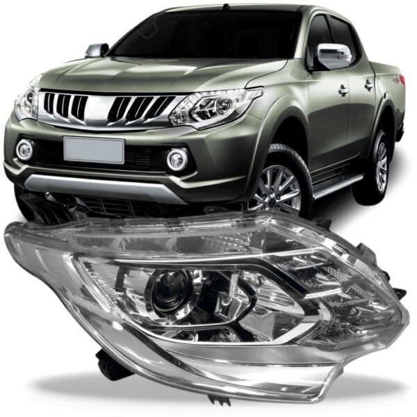 Farol L200 Triton 2017 2018 2019 Elétrico Com Led 1ª Linha Direito/passageiro