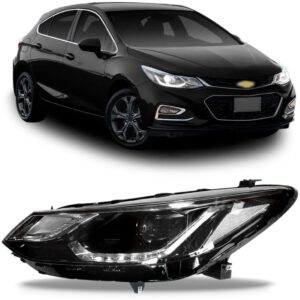 Farol Cruze 17 18 19 2020 21 22 Elétrico Com Motor 1ª Linha - Esquerdo/motorista
