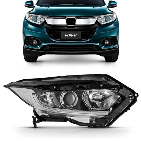 Farol Hrv 2019 2020 2021 Eletrico Com Motor Com Led Lado Direito