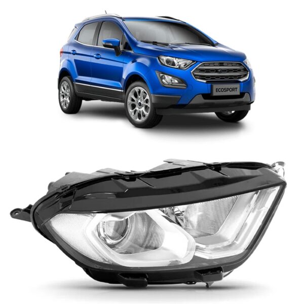Farol Ecosport 2018 2019 2020 Manual Com Led 1ª Linha Direito/passageiro