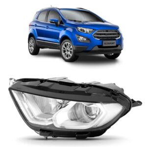 Farol Ecosport 2018 2019 2020 Manual Com Led 1ª Linha Esquerdo/motorista