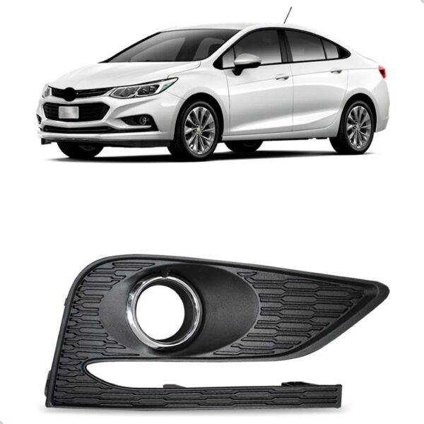 Moldura Farol Milha Cruze 2017 2018 2019 C/ Friso Cromado Lado Direito