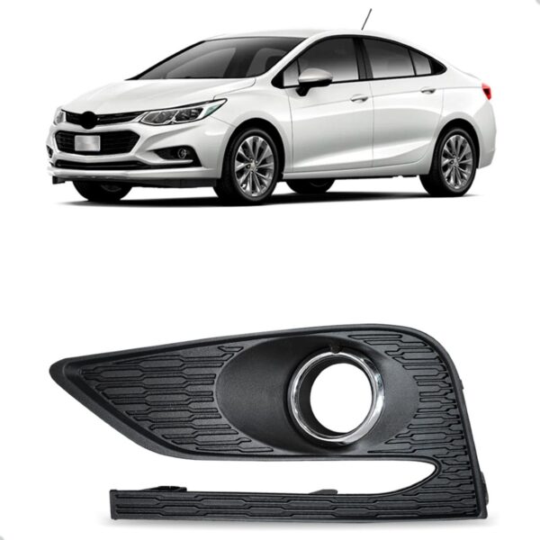 Moldura Farol Milha Cruze 2017 2018 2019 C/ Friso Cromado Lado Esquerdo