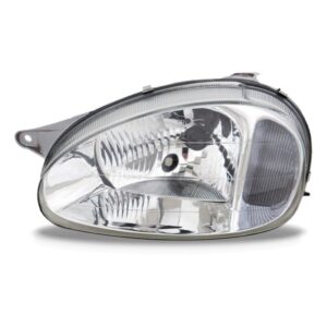 Farol Corsa 2000 A 2009 Carcaça Cinza Lente Policarbonato Lado Esquerdo