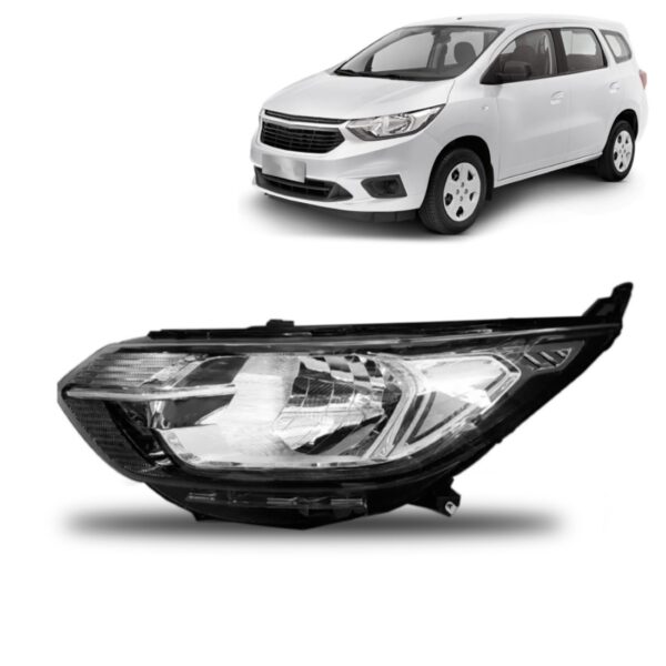 Farol Spin 2019 2020 2021 Cromado Sem Led 1ª Linha - Esquerdo/motorista