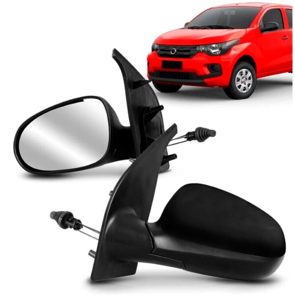 Retrovisor Mobi 15 16 17 18 19 20 Com Controle Capa Primer Lado Esquerdo