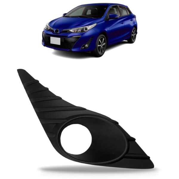 Moldura Milha Para Toyota Yaris 2018 2019 2020 Com Furo Lado Direito