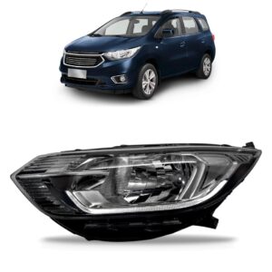 Farol Spin Premier 2019 2020 2021 Cromado Com Led 1ª Linha - Esquerdo/motorista