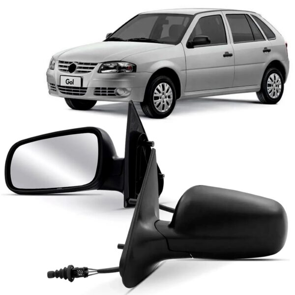 Retrovisor Gol 1999 A 2008 G3 / G4 4 Portas C/ Controle Lado Esquerdo