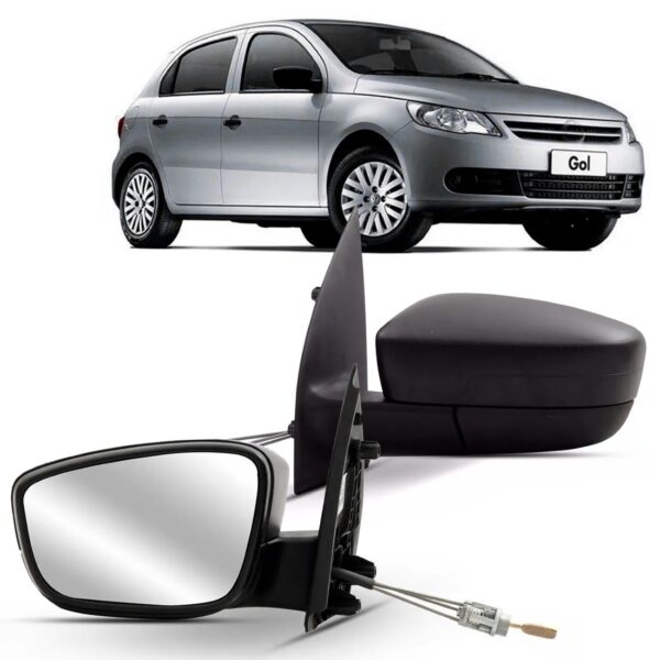 Retrovisor Gol Voyage G5 2009 A 2012 C/ Controle 4pts Lado Esquerdo