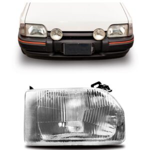 Farol Escort 1987 1988 89 90 91 92 93 94 Lente Policarbonato Lado Esquerdo
