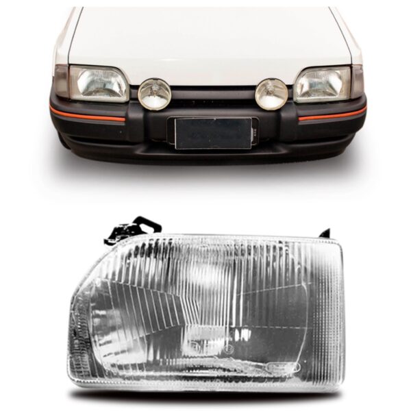 Farol Escort 1987 1988 89 90 91 92 93 94 Lente Policarbonato Lado Direito