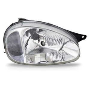 Farol Corsa 2000 A 2002 Carcaça Preta Lente Policarbonato Lado Direito