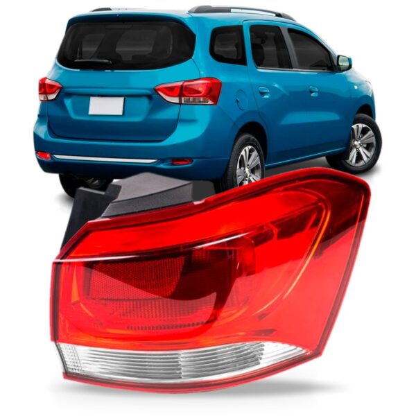 Sinaleira Traseira Spin 19/21 Canto Cristal Borda Vermelha Lado Direito