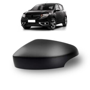 Capa Retrovisor Sandero Logan 14/2020 C/furo Sinaleira Preta Lado Esquerdo
