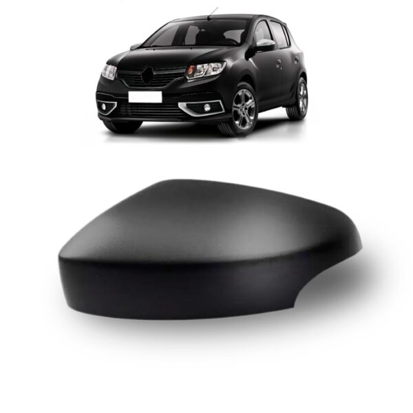 Capa Retrovisor Sandero Logan 14/2020 C/furo Sinaleira Preta Lado Esquerdo