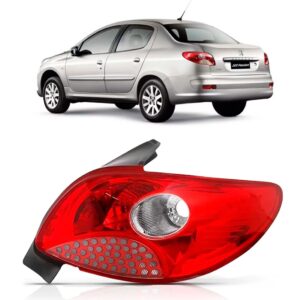 Lanterna Traseira 207 2008 A 2010 Sedan Vermelha Lado Direito