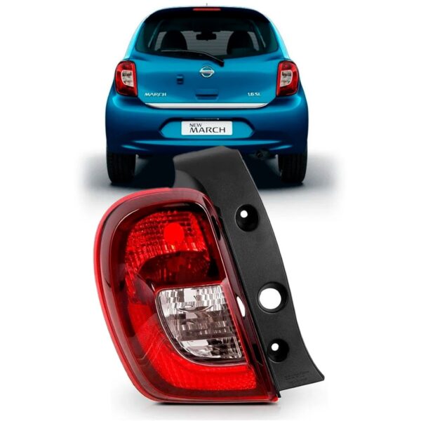 Lanterna Traseira March 2014 2015 2016 2017 2018 2019 Fumê Lado Esquerdo