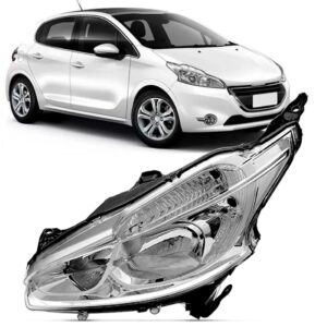 Farol Peugeot 208 2012 13 2014 15 16 Com Led E Drl 1ª Linha - Esquerdo/motorista