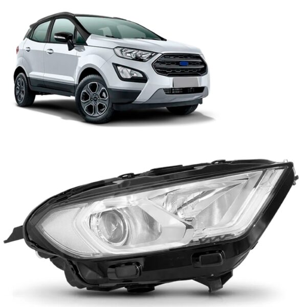 Farol Ecosport 18 19 2020 2021 Manual Com Led Xenon 1ª Linha Direito/passageiro