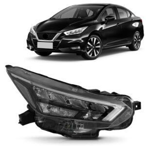 Farol Versa 2020 2021 2022 Manual Com Led 1ª Linha Direito/passageiro