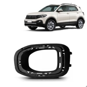 Moldura Milha T-cross 2019 A 2022 Com Furo Esquerdo Preto Esquerdo