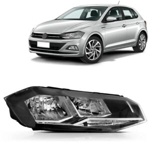 Farol Polo Virtus 2018 2019 2020 Com Friso Cromado 1ª Linha Direito/passageiro